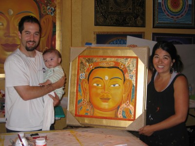 Gina's Buddha Painting from Mandala Teacher's Training in Laguna Beach